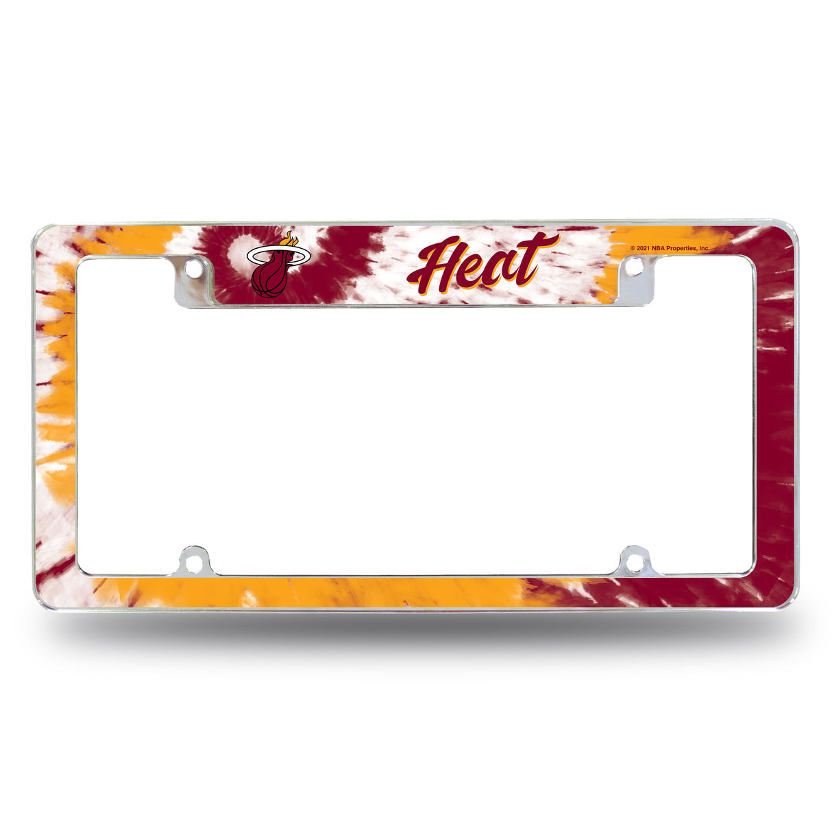 NBA Miami Heat All Over Chrome License Plate Frame Fan Gear NBA Miami Heat