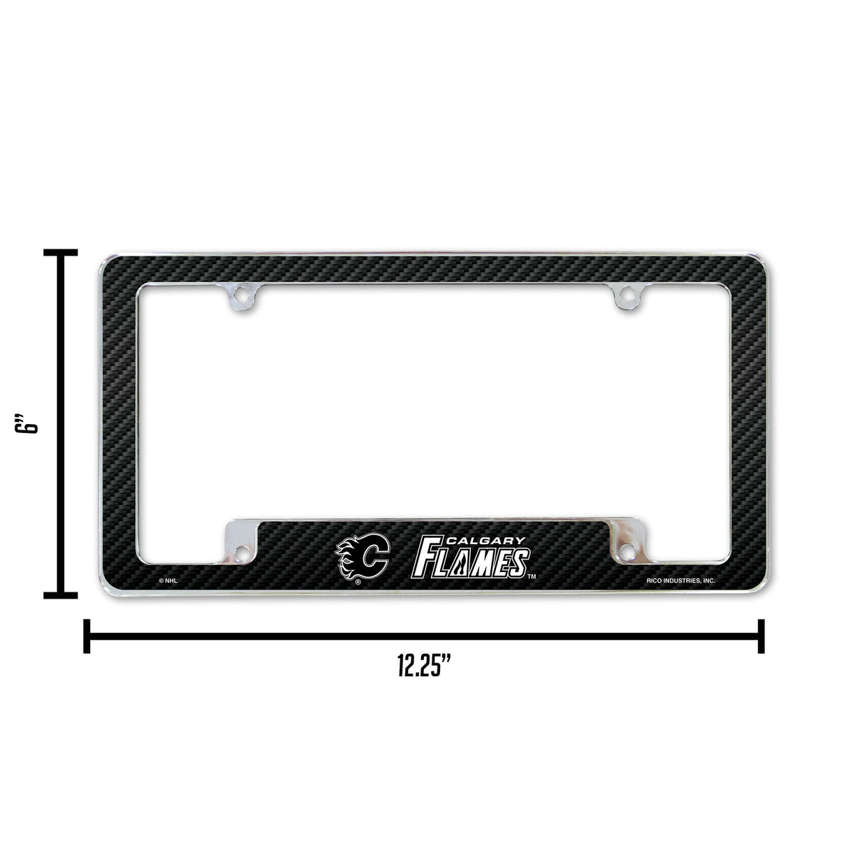 NHL Calgary Flames All Over Chrome License Plate Frame Fan Gear NHL Calgary Flames