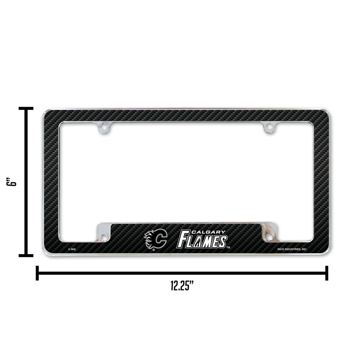 NHL Calgary Flames All Over Chrome License Plate Frame Fan Gear NHL Calgary Flames
