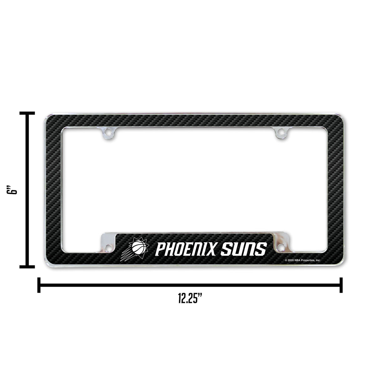 NBA Phoenix Suns All Over Chrome License Plate Frame Fan Gear NBA Phoenix Suns