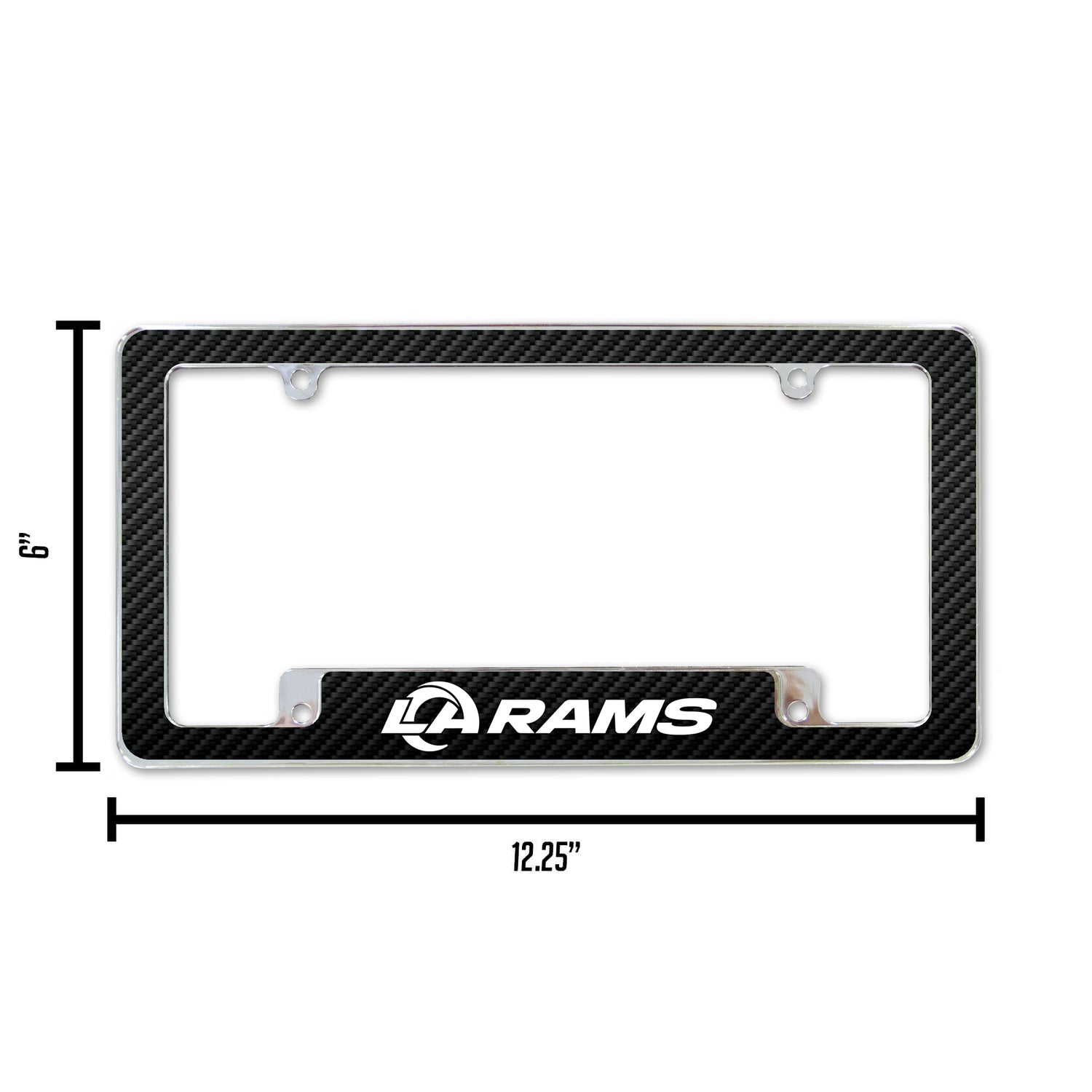 NFL Los Angeles Rams All Over Chrome Frame Fan Gear NFL Los Angeles Rams