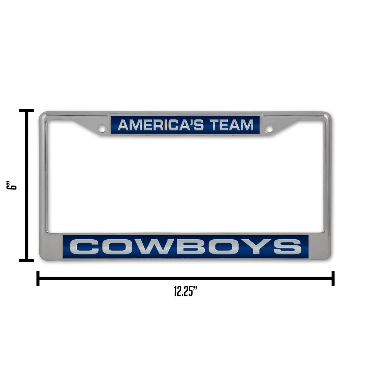 NFL Dallas Cowboys Laser Cut Chrome License Plate Frame Fan Gear NFL Dallas Cowboys
