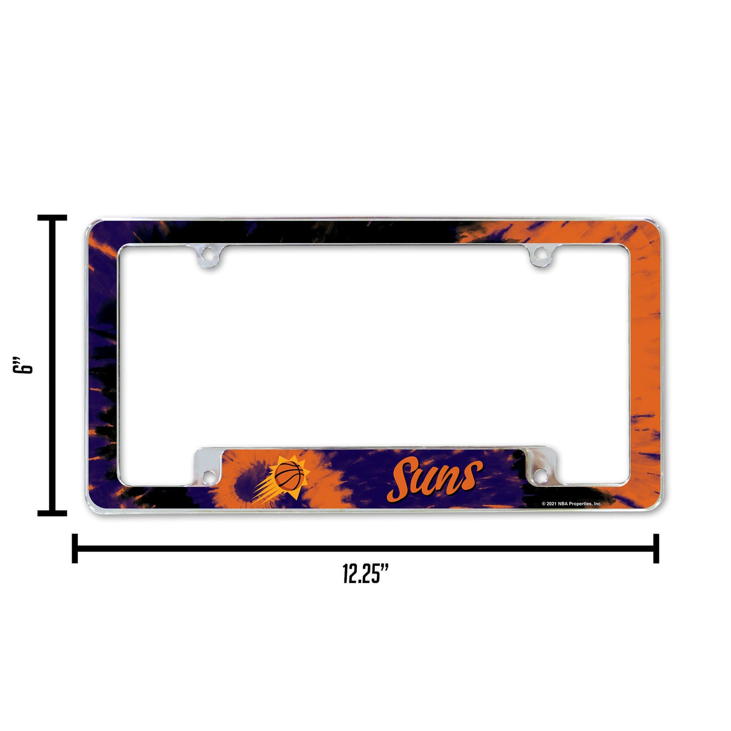 NBA Phoenix Suns All Over Chrome License Plate Frame Fan Gear NBA Phoenix Suns