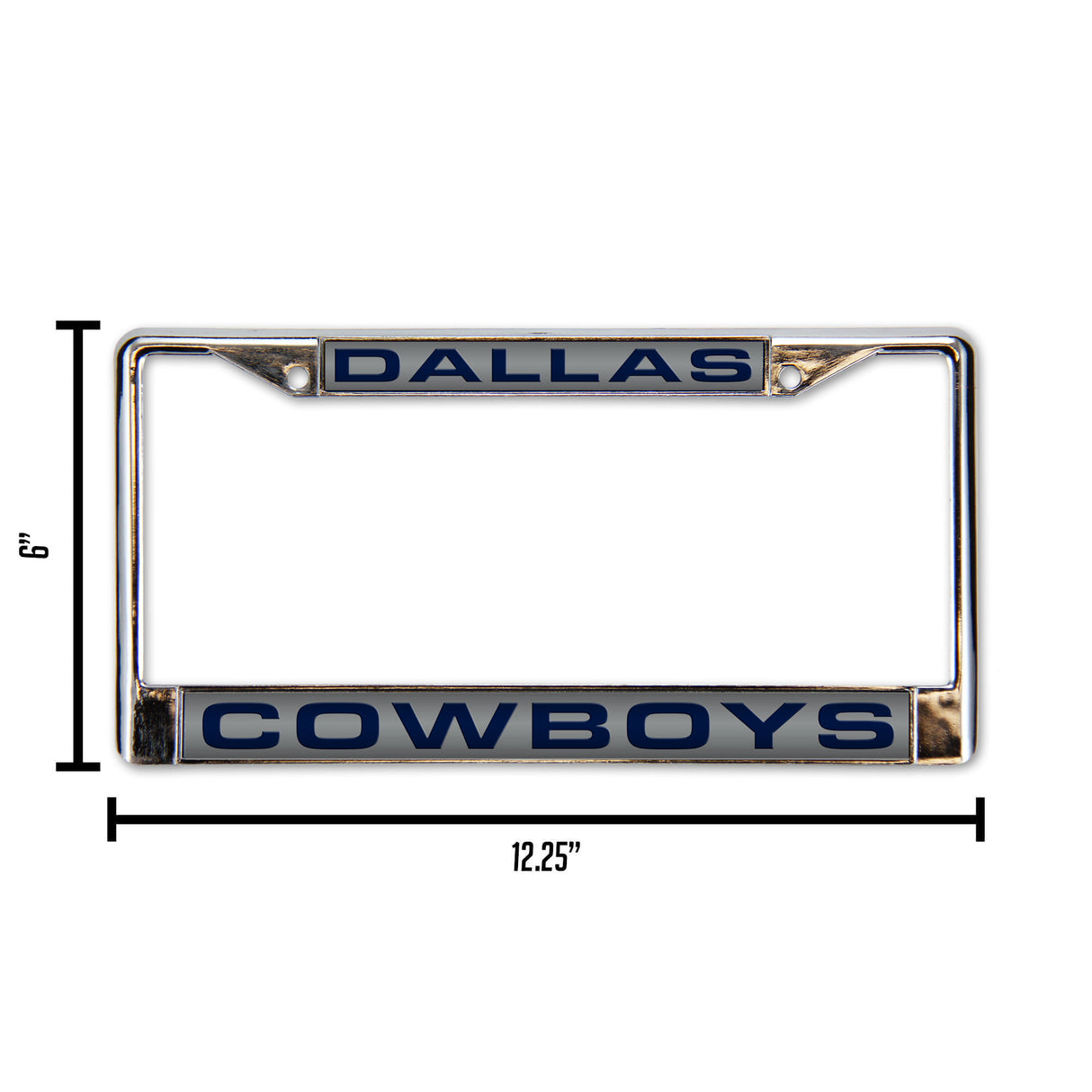 NFL Dallas Cowboys Laser Cut Chrome License Plate Frame Fan Gear NFL Dallas Cowboys