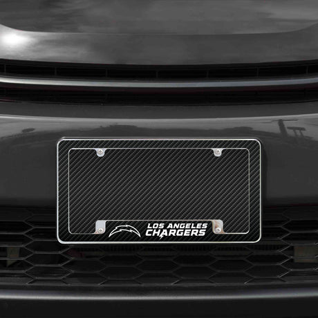 NFL Los Angeles Chargers All Over Chrome License Plate Frame Fan Gear NFL Los Angeles Chargers