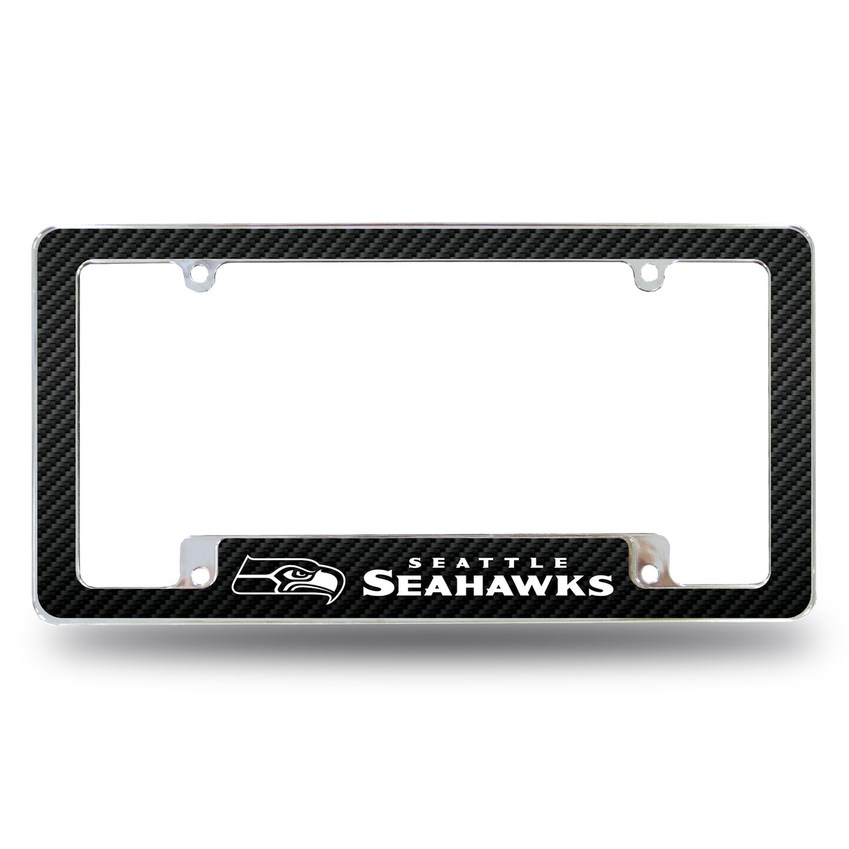 NFL Seattle Seahawks All Over Chrome License Plate Frame Fan Gear NFL Seattle Seahawks
