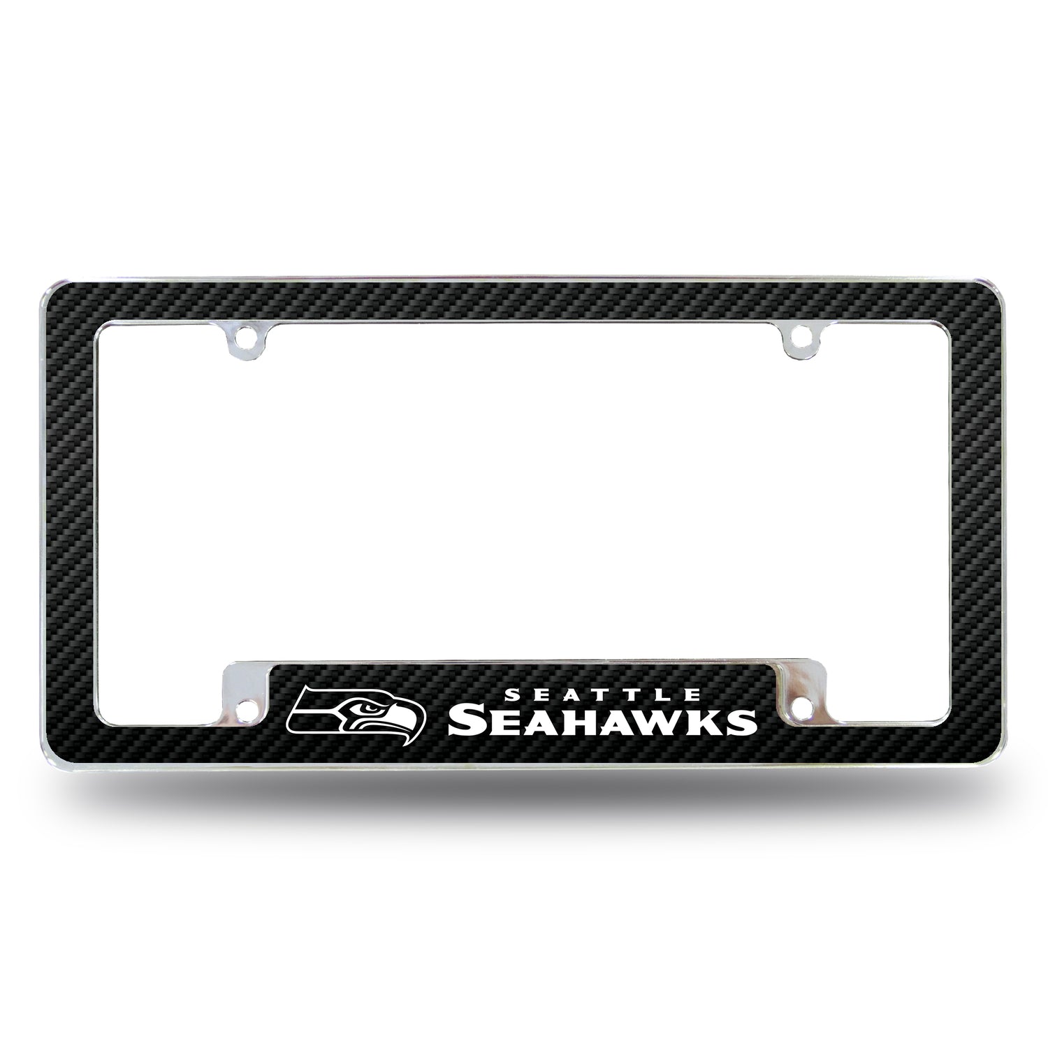 NFL Seattle Seahawks All Over Chrome License Plate Frame Fan Gear NFL Seattle Seahawks
