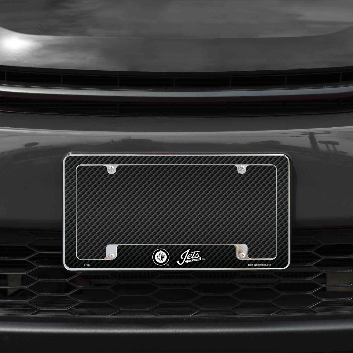 NHL Winnipeg Jets All Over Chrome License Plate Frame Fan Gear NHL Winnipeg Jets