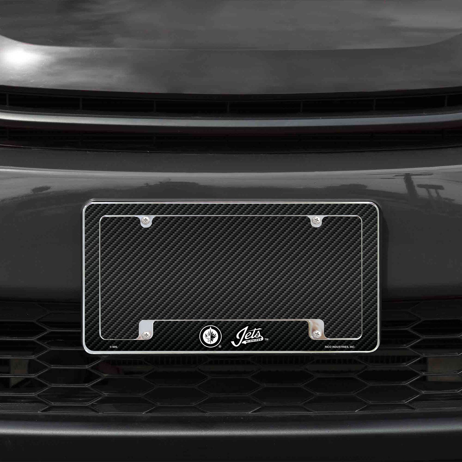 NHL Winnipeg Jets All Over Chrome License Plate Frame Fan Gear NHL Winnipeg Jets