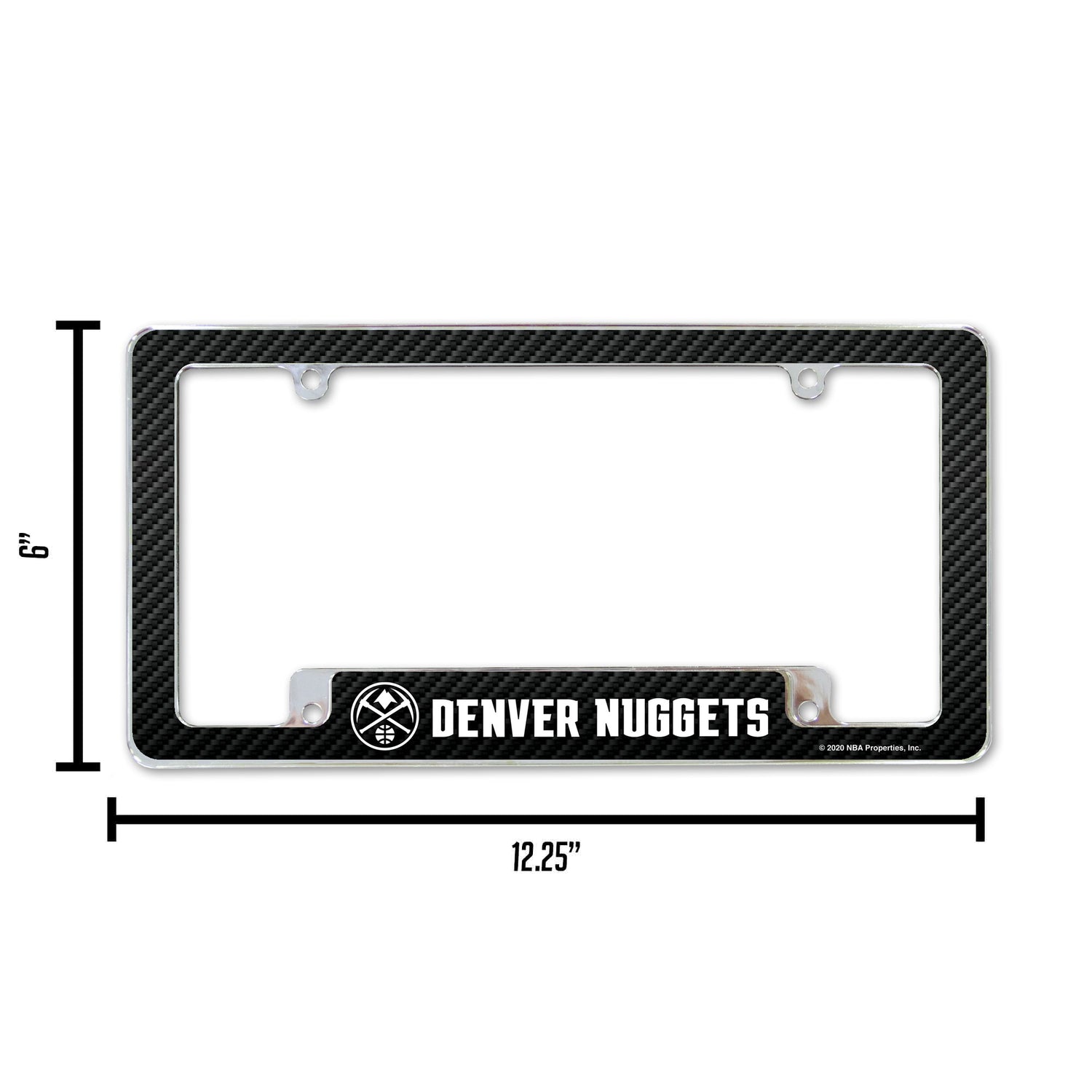 NBA Denver Nuggets All Over Chrome License Plate Frame Fan Gear NBA Denver Nuggets