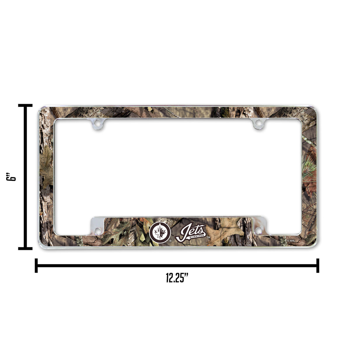 NHL Winnipeg Jets All Over Chrome License Plate Frame Fan Gear NHL Winnipeg Jets