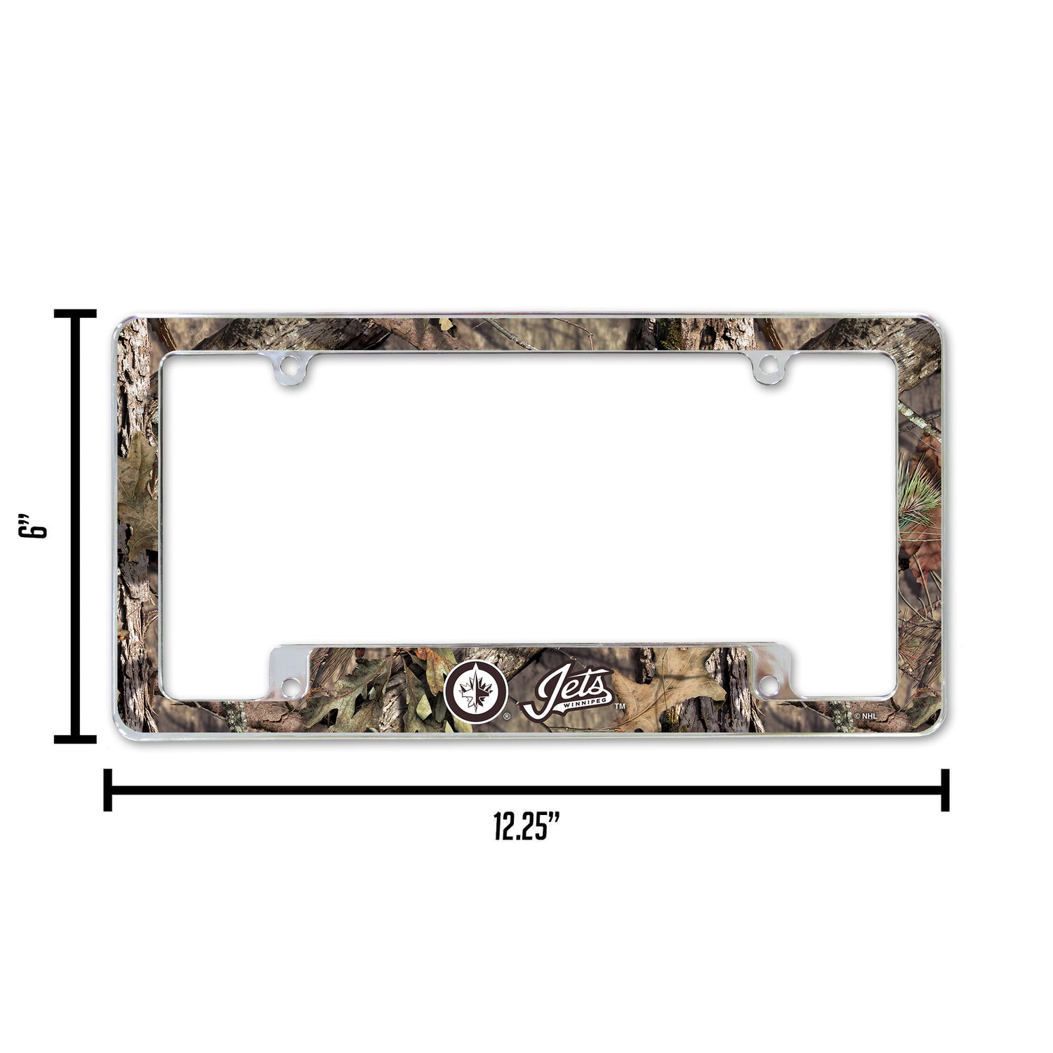 NHL Winnipeg Jets All Over Chrome License Plate Frame Fan Gear NHL Winnipeg Jets