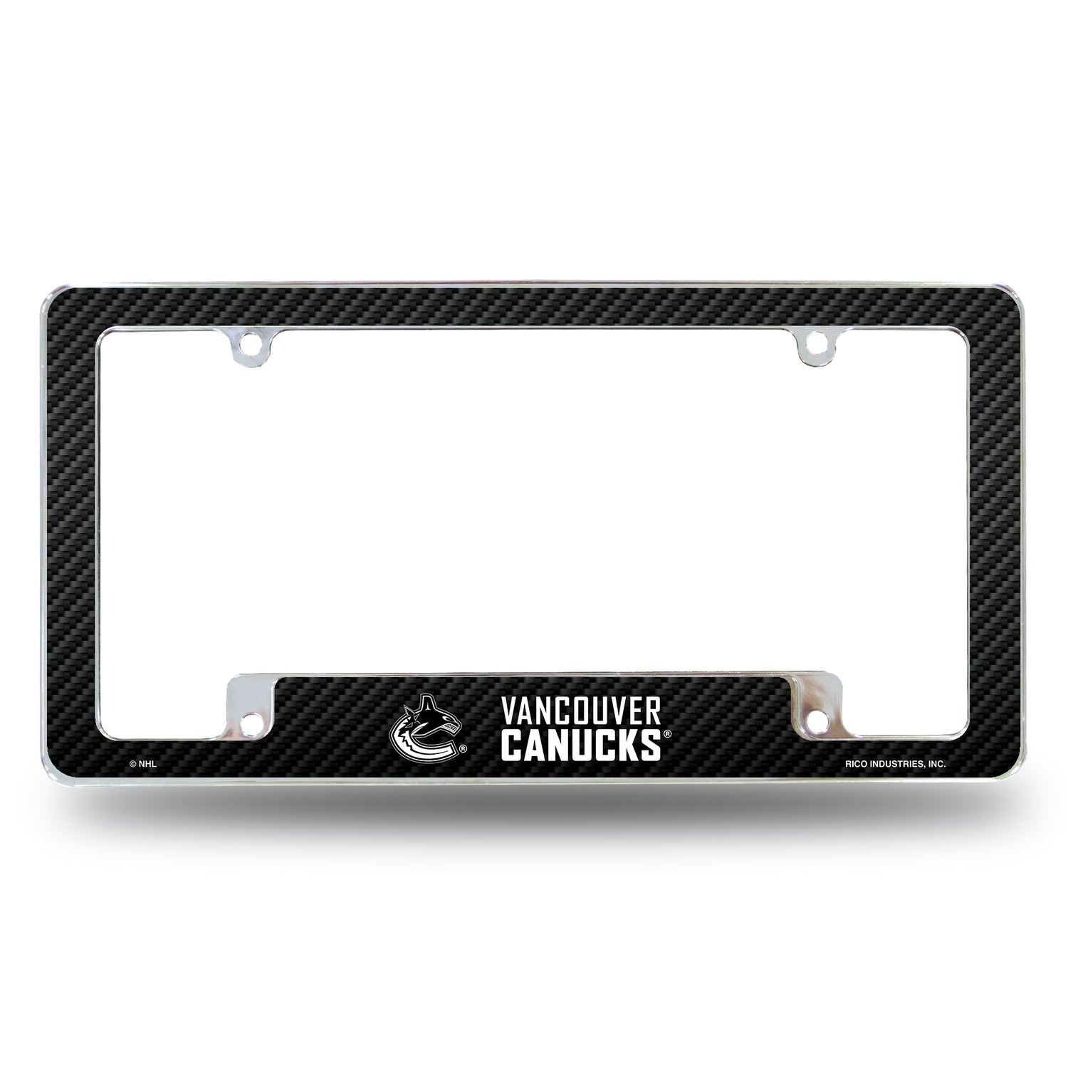 NHL Vancouver Canucks All Over Chrome License Plate Frame Fan Gear NHL Vancouver Canucks