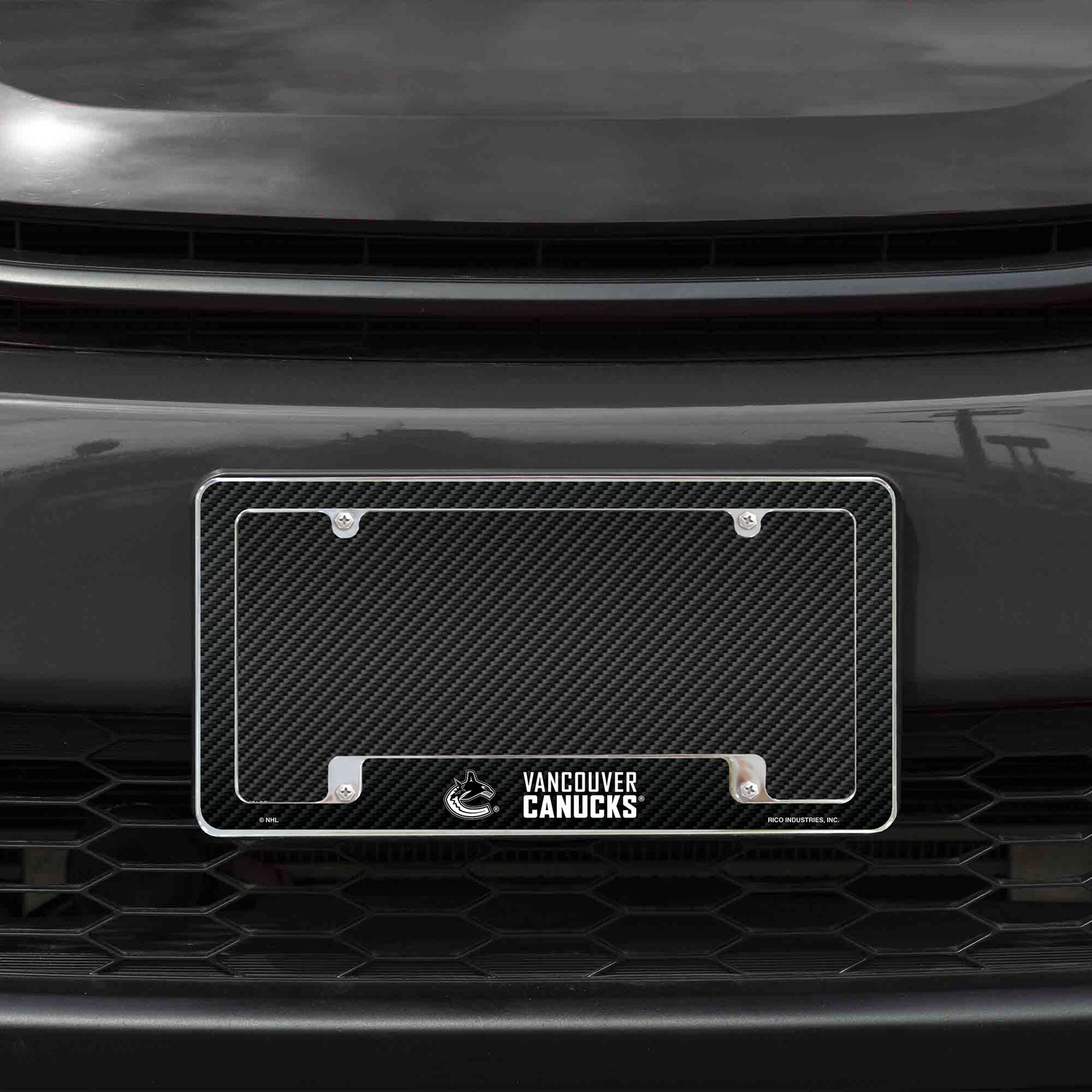 NHL Vancouver Canucks All Over Chrome License Plate Frame Fan Gear NHL Vancouver Canucks