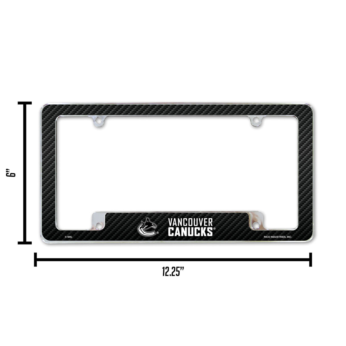 NHL Vancouver Canucks All Over Chrome License Plate Frame Fan Gear NHL Vancouver Canucks