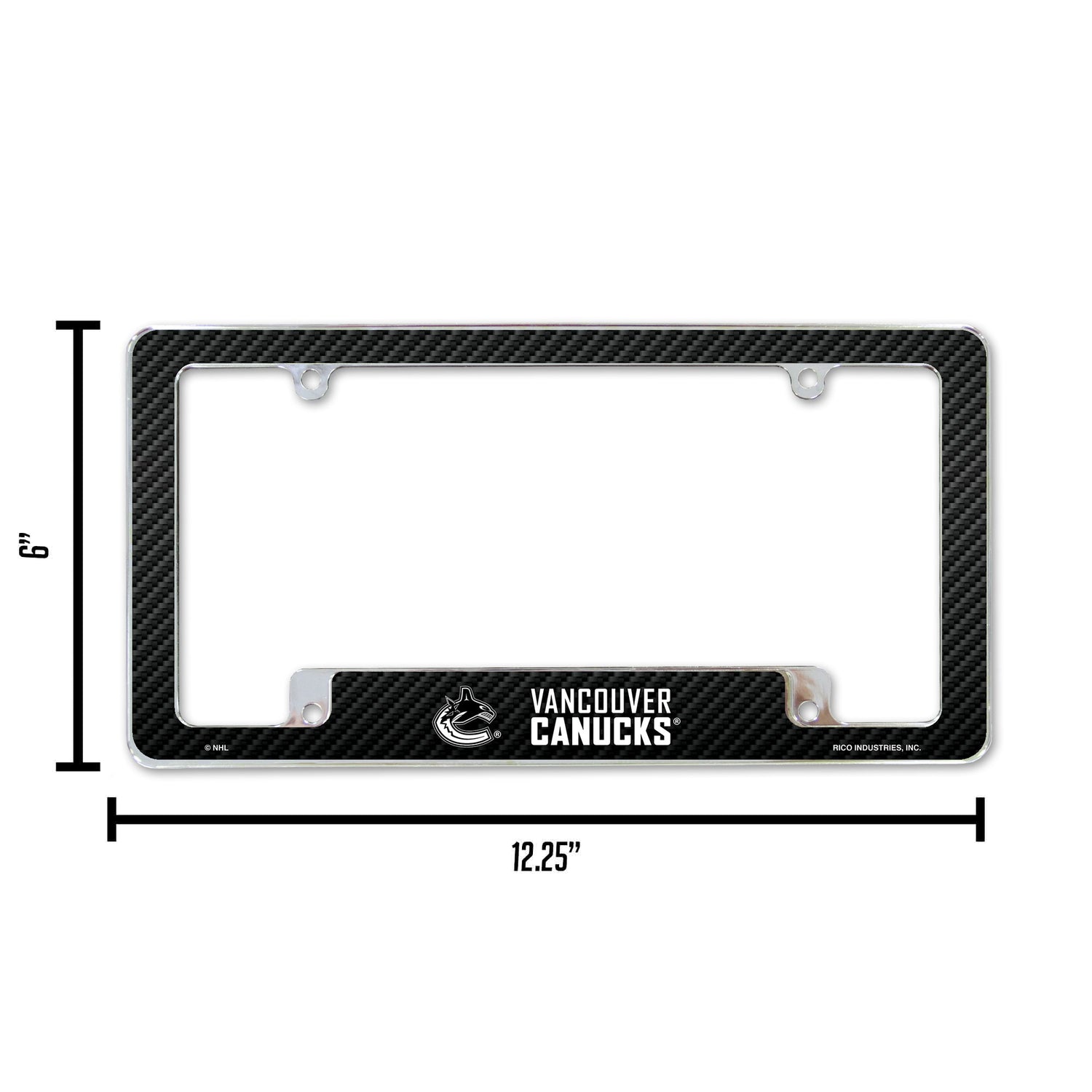 NHL Vancouver Canucks All Over Chrome License Plate Frame Fan Gear NHL Vancouver Canucks