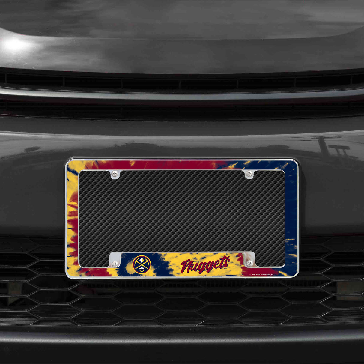 NBA Denver Nuggets All Over Chrome License Plate Frame Fan Gear NBA Denver Nuggets