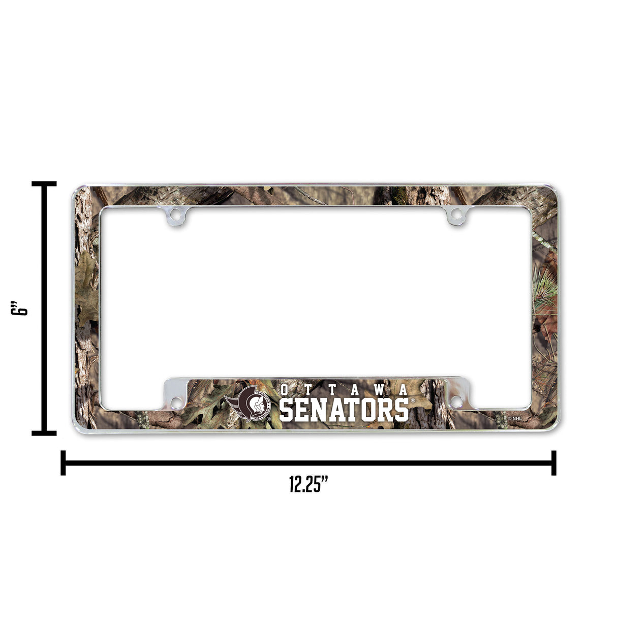NHL Ottawa Senators All Over Chrome License Plate Frame Fan Gear NHL Ottawa Senators