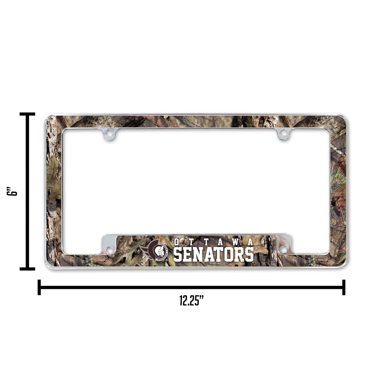 NHL Ottawa Senators All Over Chrome License Plate Frame Fan Gear NHL Ottawa Senators