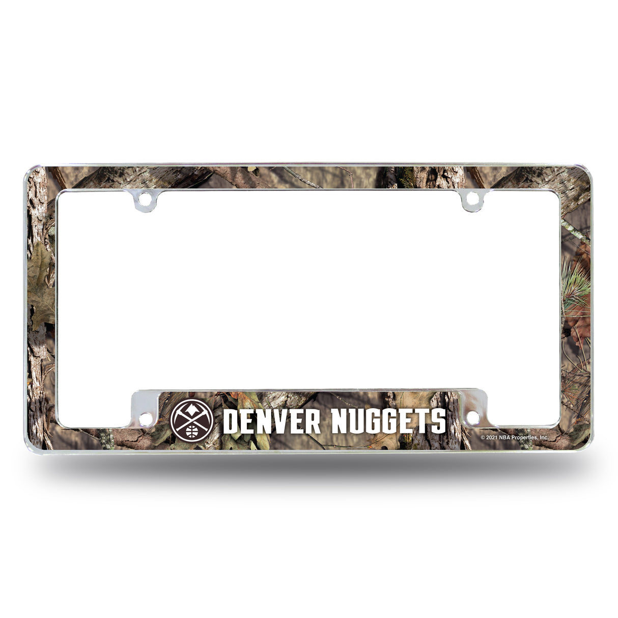 NBA Denver Nuggets All Over Chrome License Plate Frame Fan Gear NBA Denver Nuggets