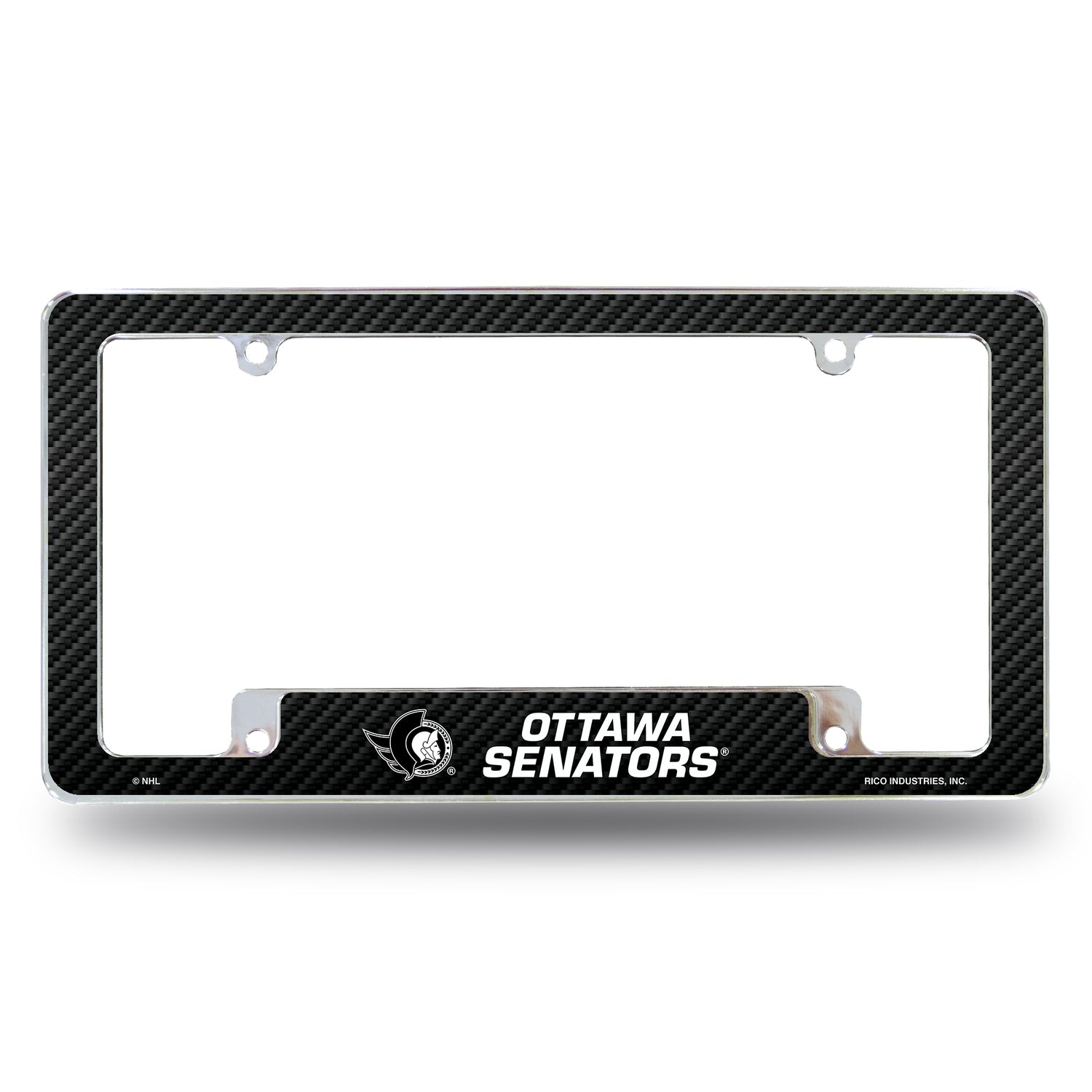 NHL Ottawa Senators All Over Chrome License Plate Frame Fan Gear NHL Ottawa Senators