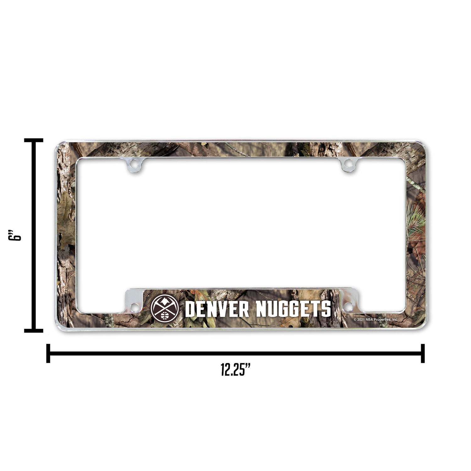 NBA Denver Nuggets All Over Chrome License Plate Frame Fan Gear NBA Denver Nuggets