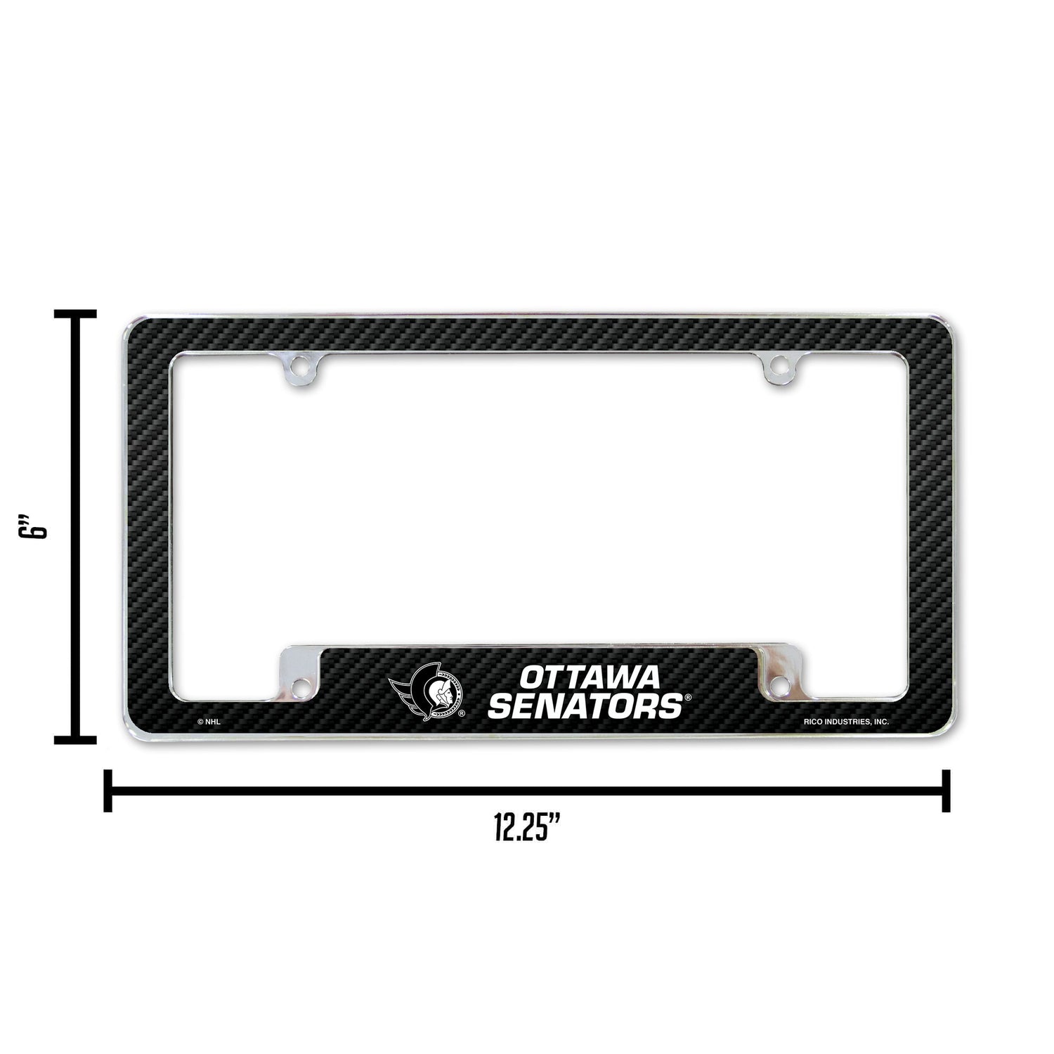 NHL Ottawa Senators All Over Chrome License Plate Frame Fan Gear NHL Ottawa Senators