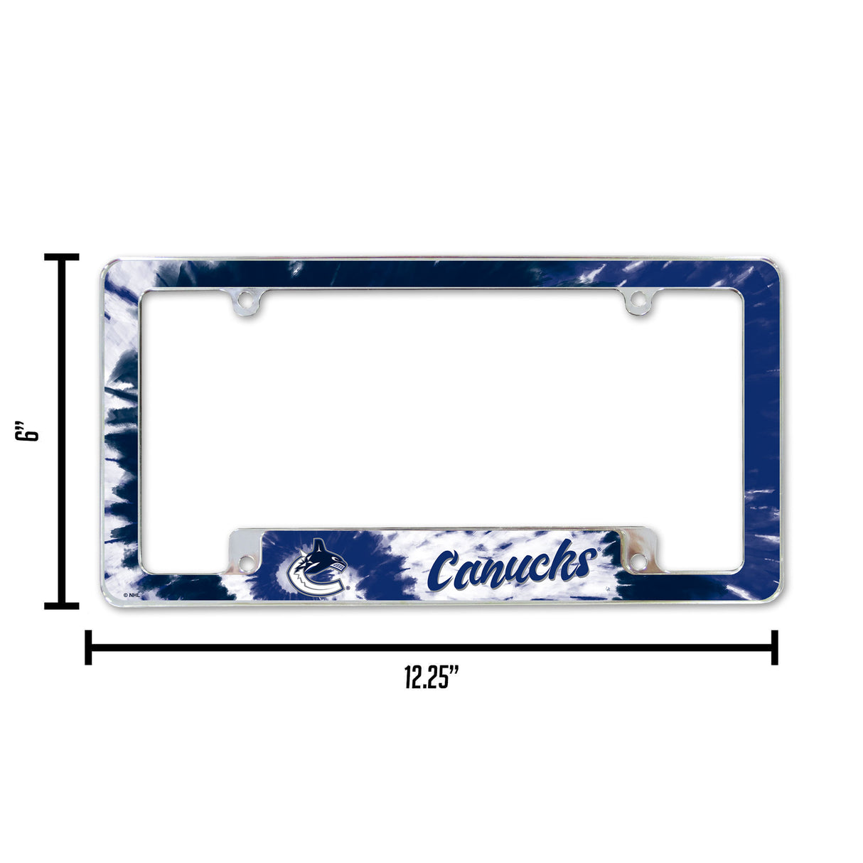 NHL Vancouver Canucks All Over Chrome License Plate Frame Fan Gear NHL Vancouver Canucks