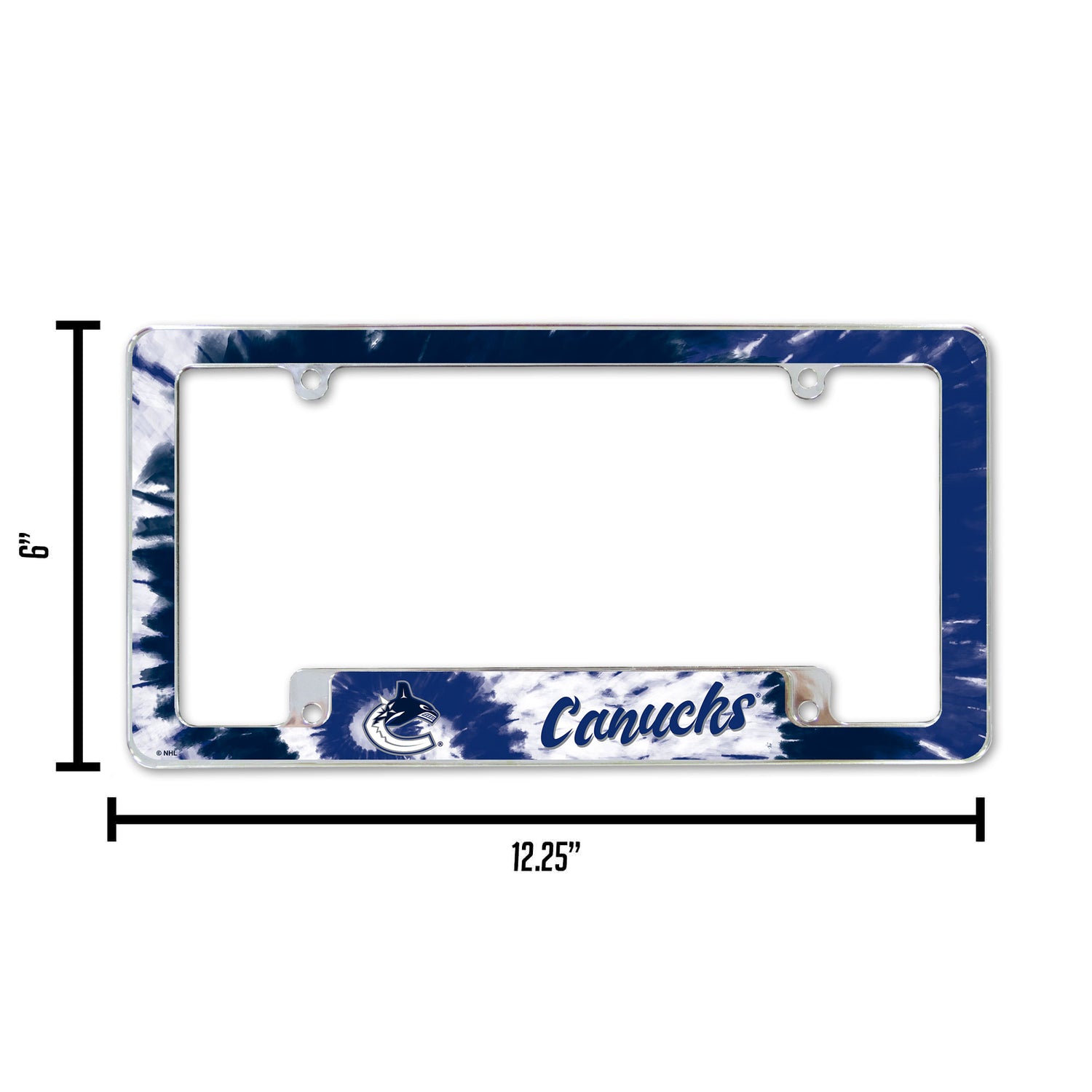 NHL Vancouver Canucks All Over Chrome License Plate Frame Fan Gear NHL Vancouver Canucks