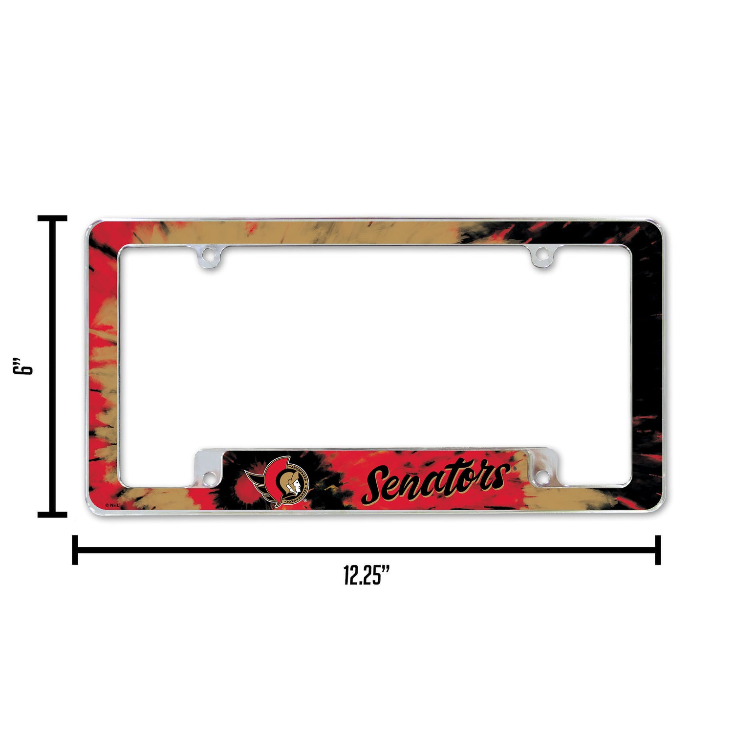 NHL Ottawa Senators All Over Chrome License Plate Frame Fan Gear NHL Ottawa Senators