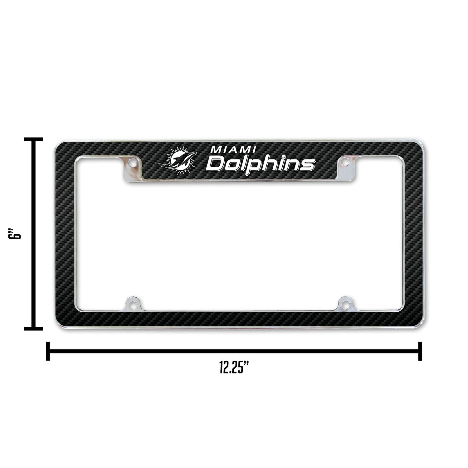 NFL Miami Dolphins All Over Chrome Frame Fan Gear NFL Miami Dolphins