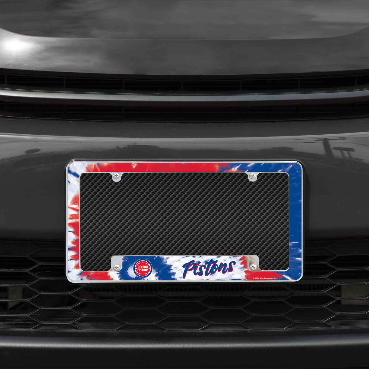 NBA Detroit Pistons All Over Chrome License Plate Frame Fan Gear NBA Detroit Pistons