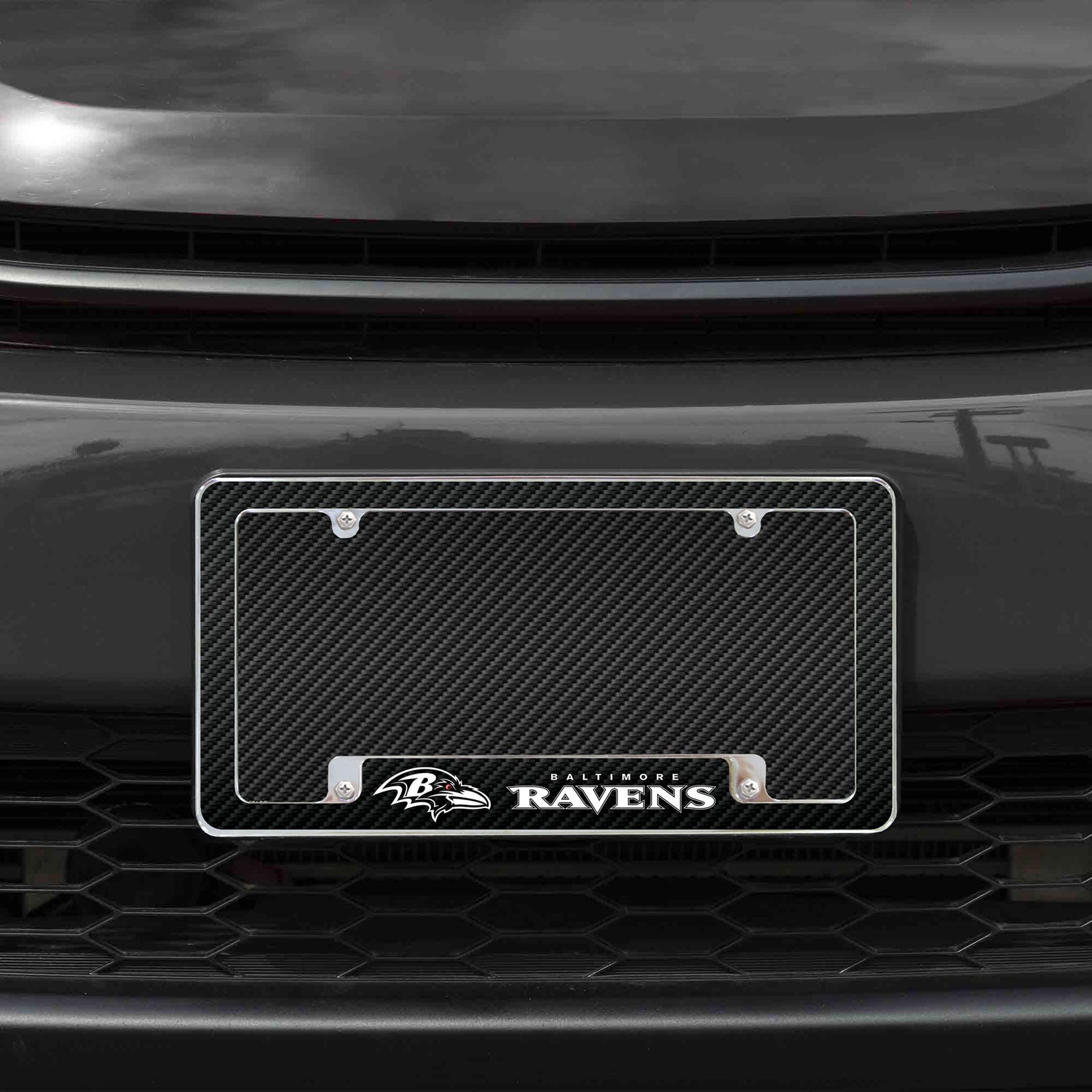 NFL Baltimore Ravens All Over Chrome Frame Fan Gear NFL Baltimore Ravens
