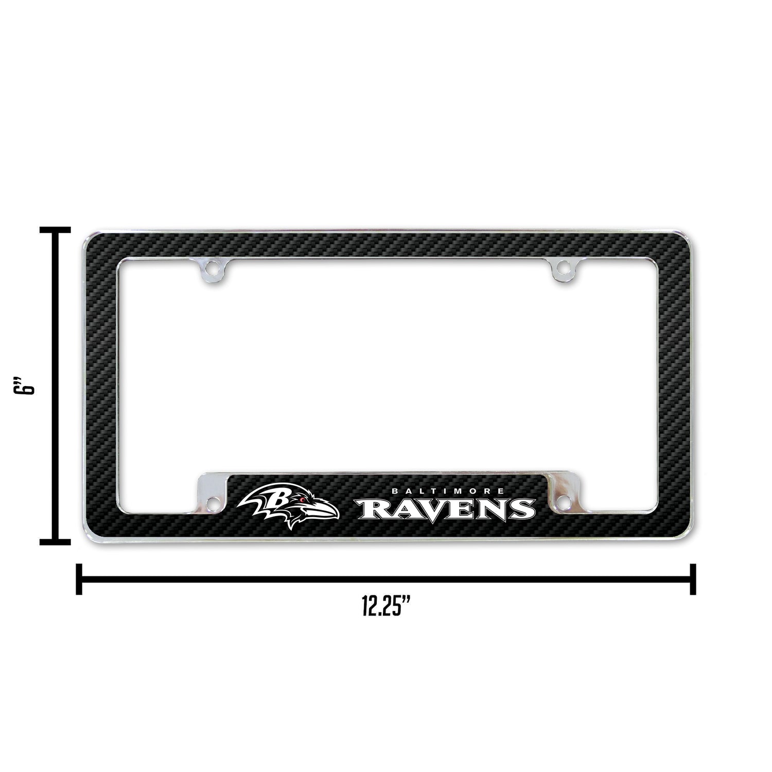 NFL Baltimore Ravens All Over Chrome Frame Fan Gear NFL Baltimore Ravens