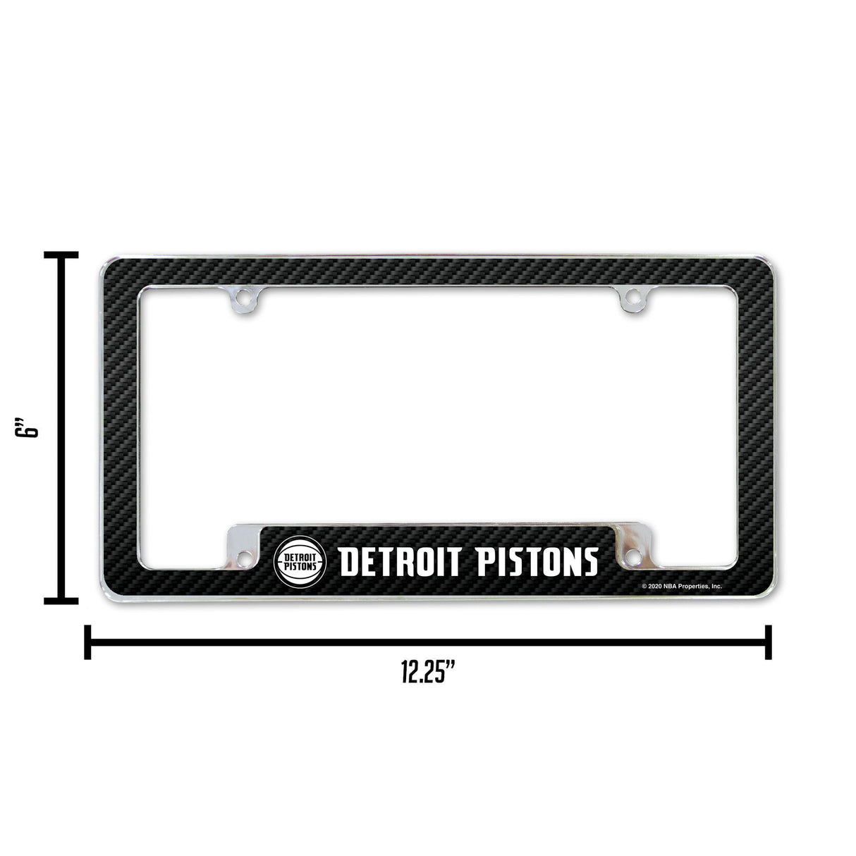 NBA Detroit Pistons All Over Chrome License Plate Frame Fan Gear NBA Detroit Pistons