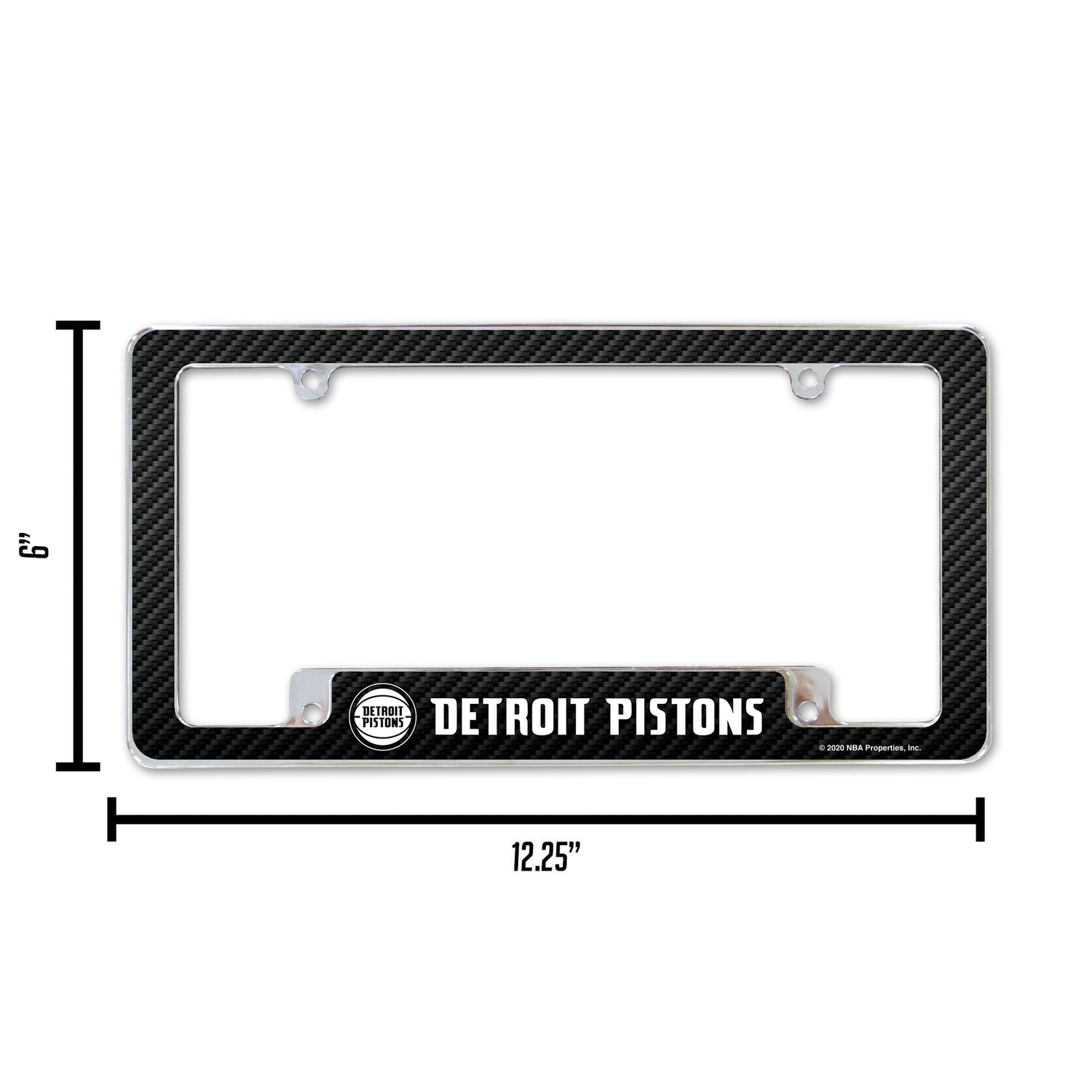 NBA Detroit Pistons All Over Chrome License Plate Frame Fan Gear NBA Detroit Pistons