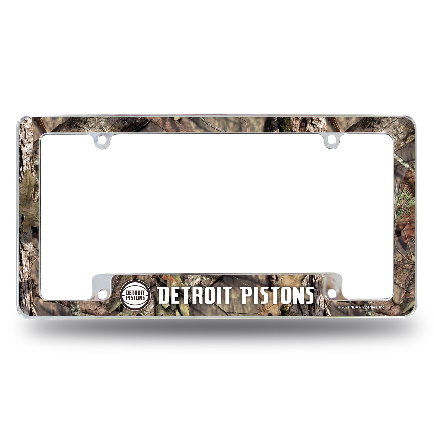NBA Detroit Pistons All Over Chrome License Plate Frame Fan Gear NBA Detroit Pistons