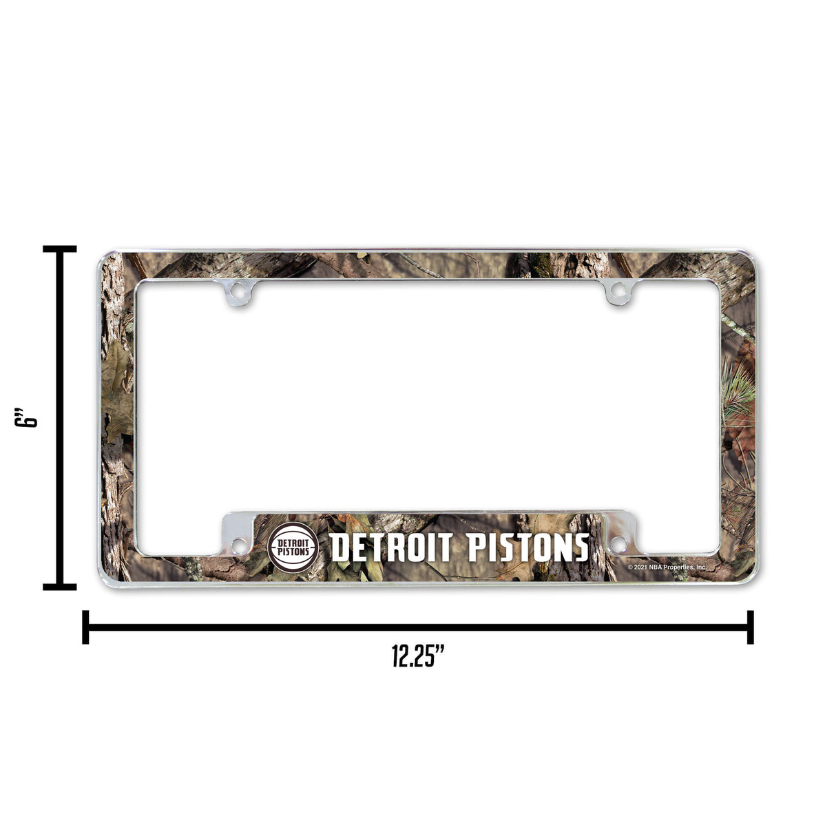 NBA Detroit Pistons All Over Chrome License Plate Frame Fan Gear NBA Detroit Pistons