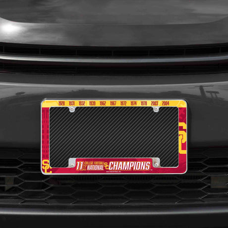 NCAA Southern California Trojans - USC All Over Chrome License Plate Frame Fan Gear NCAA Southern California Trojans