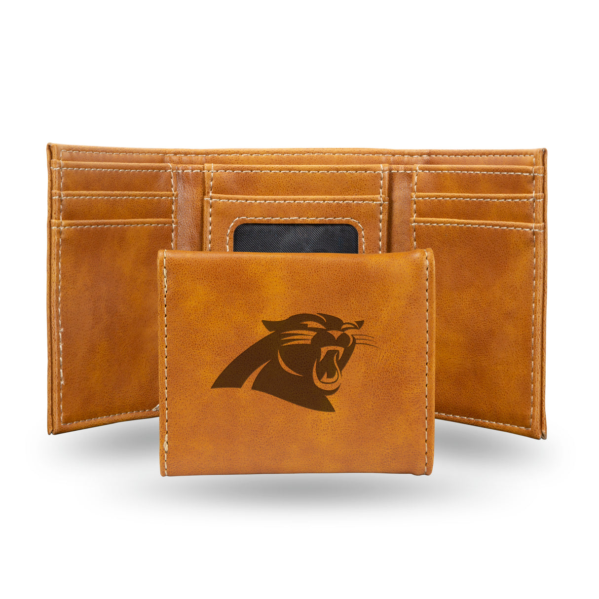 NFL Carolina Panthers Laser Engraved Trifold Wallet Fan Gear NFL Carolina Panthers