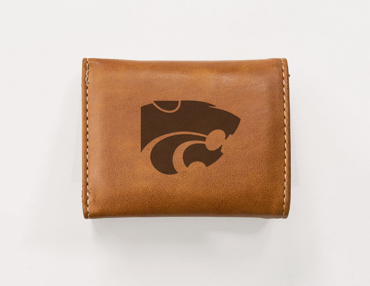 NCAA Kansas State Wildcats - KSU Laser Engraved Tri-Fold Wallet Fan Gear NCAA Kansas State Wildcats