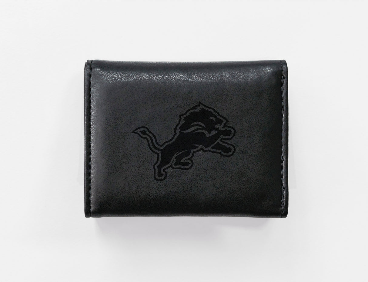 NFL Detroit Lions Laser Engraved Trifold Wallet Fan Gear NFL Detroit Lions