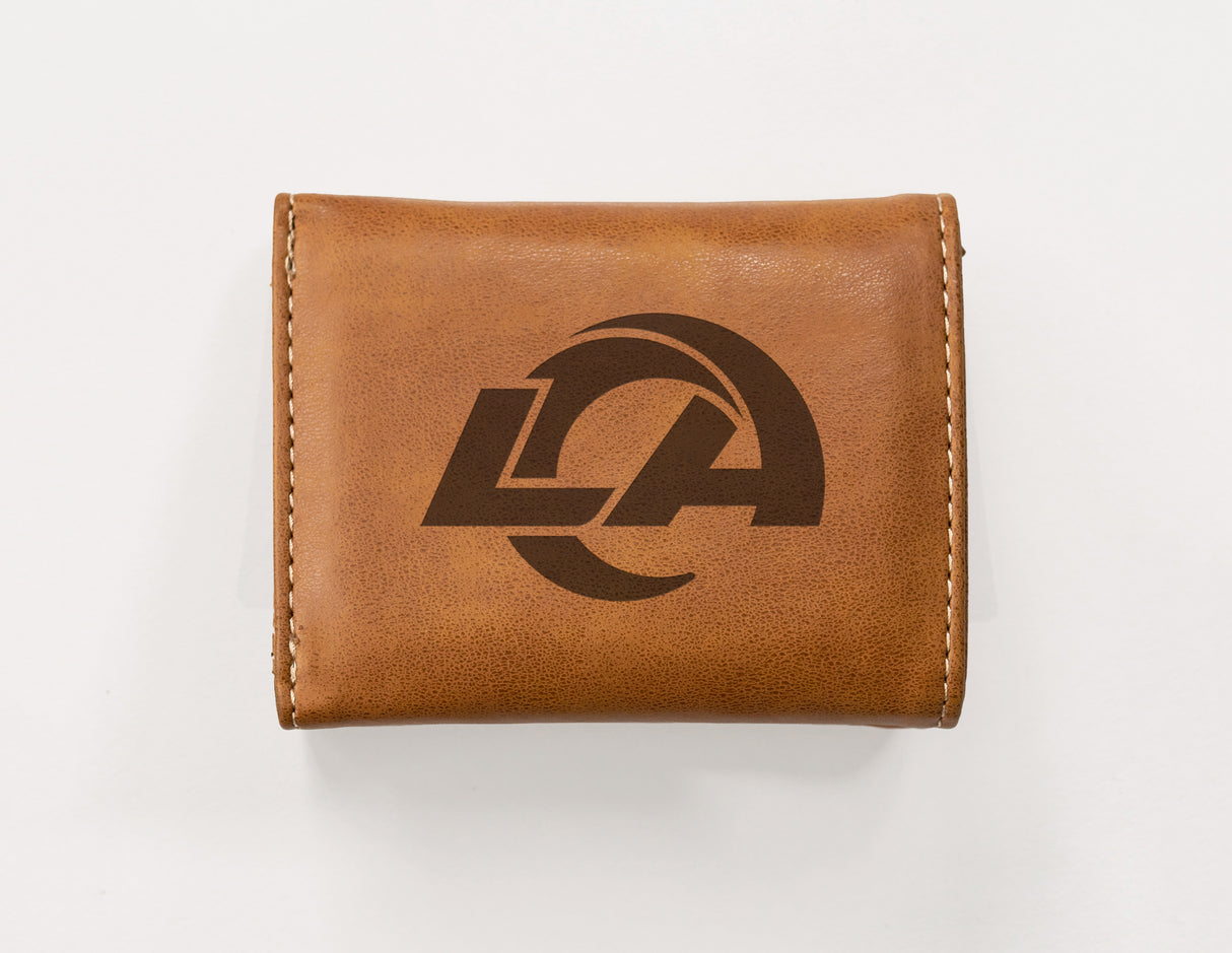 NFL Los Angeles Rams Laser Engraved Trifold Wallet Fan Gear NFL Los Angeles Rams