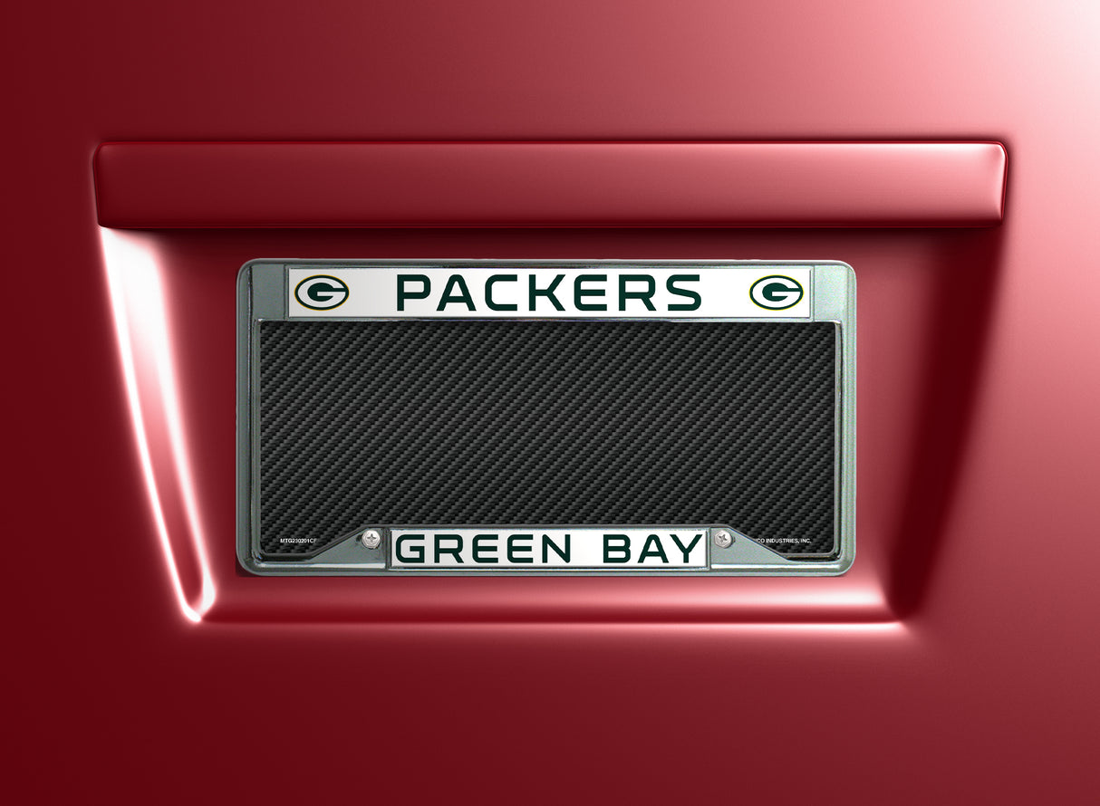 NFL Green Bay Packers Chrome License Plate Frame Fan Gear NFL Green Bay Packers