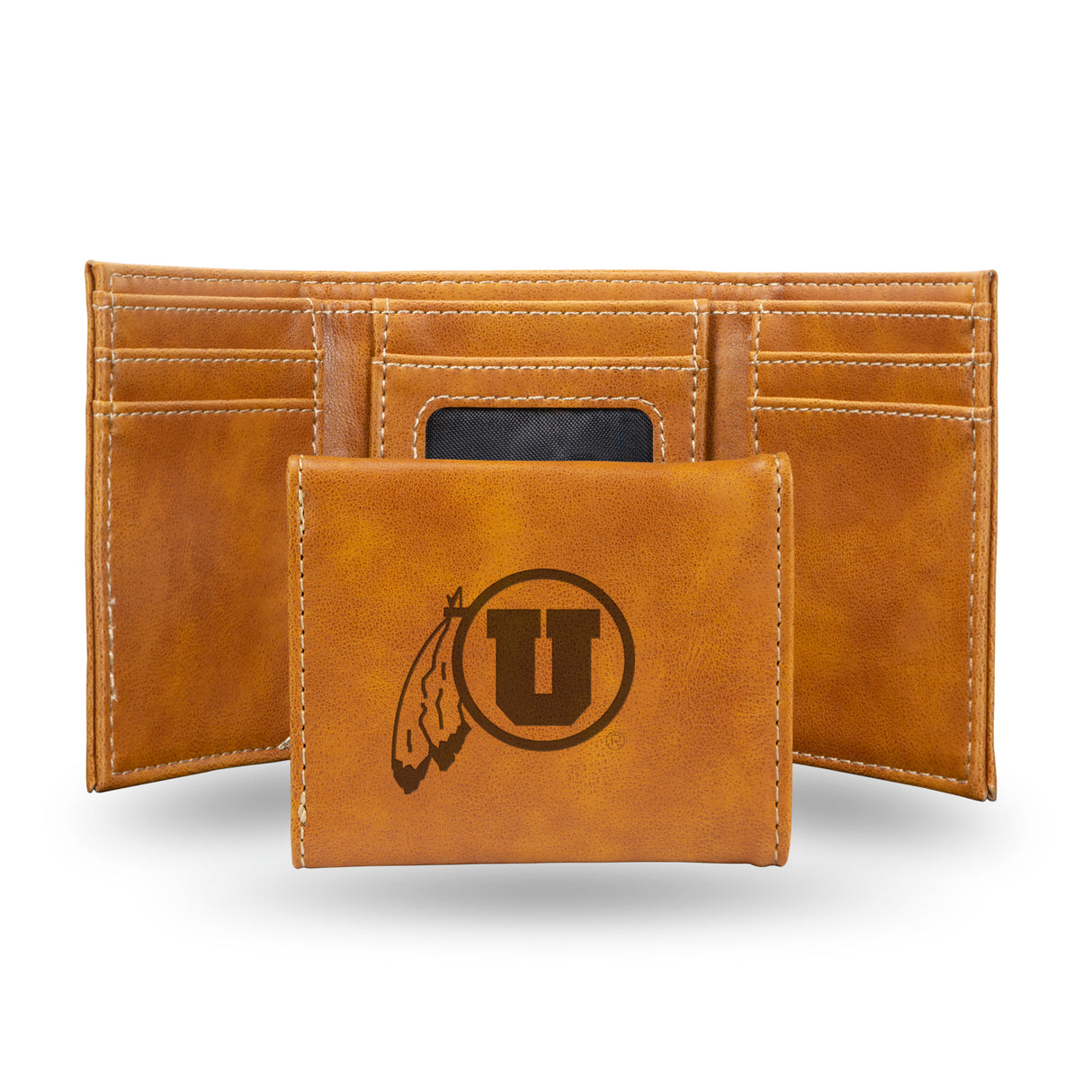 NCAA Utah Utes Laser Engraved Tri-Fold Wallet Fan Gear NCAA Utah Utes