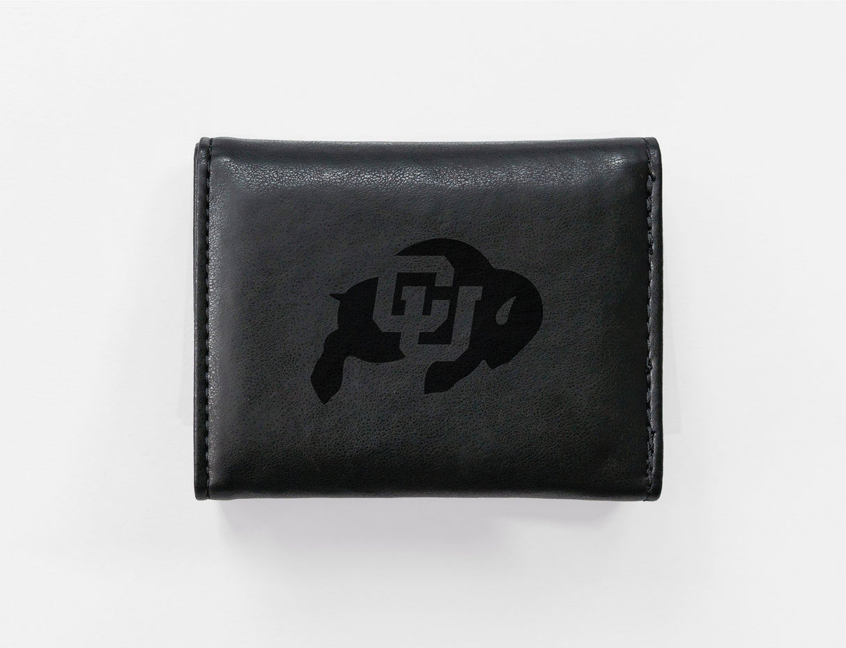 NCAA Colorado Buffaloes Laser Engraved Tri-Fold Wallet Fan Gear NCAA Colorado Buffaloes
