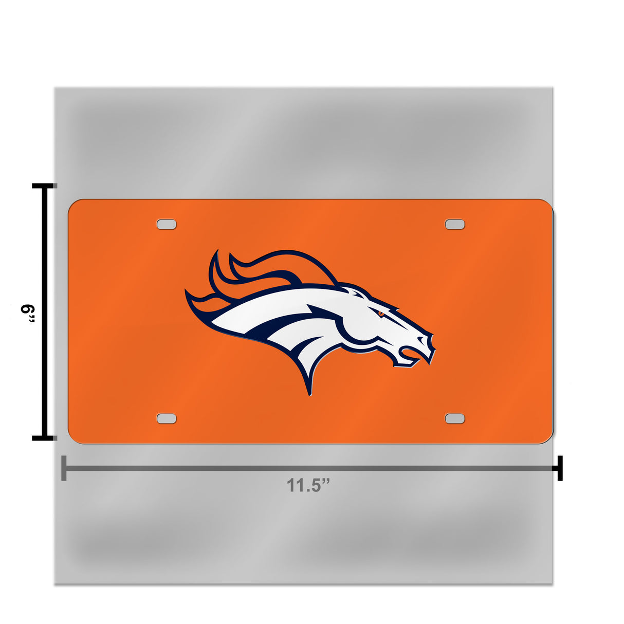 NFL Denver Broncos Laser Cut License Plate Tag Fan Gear NFL Denver Broncos