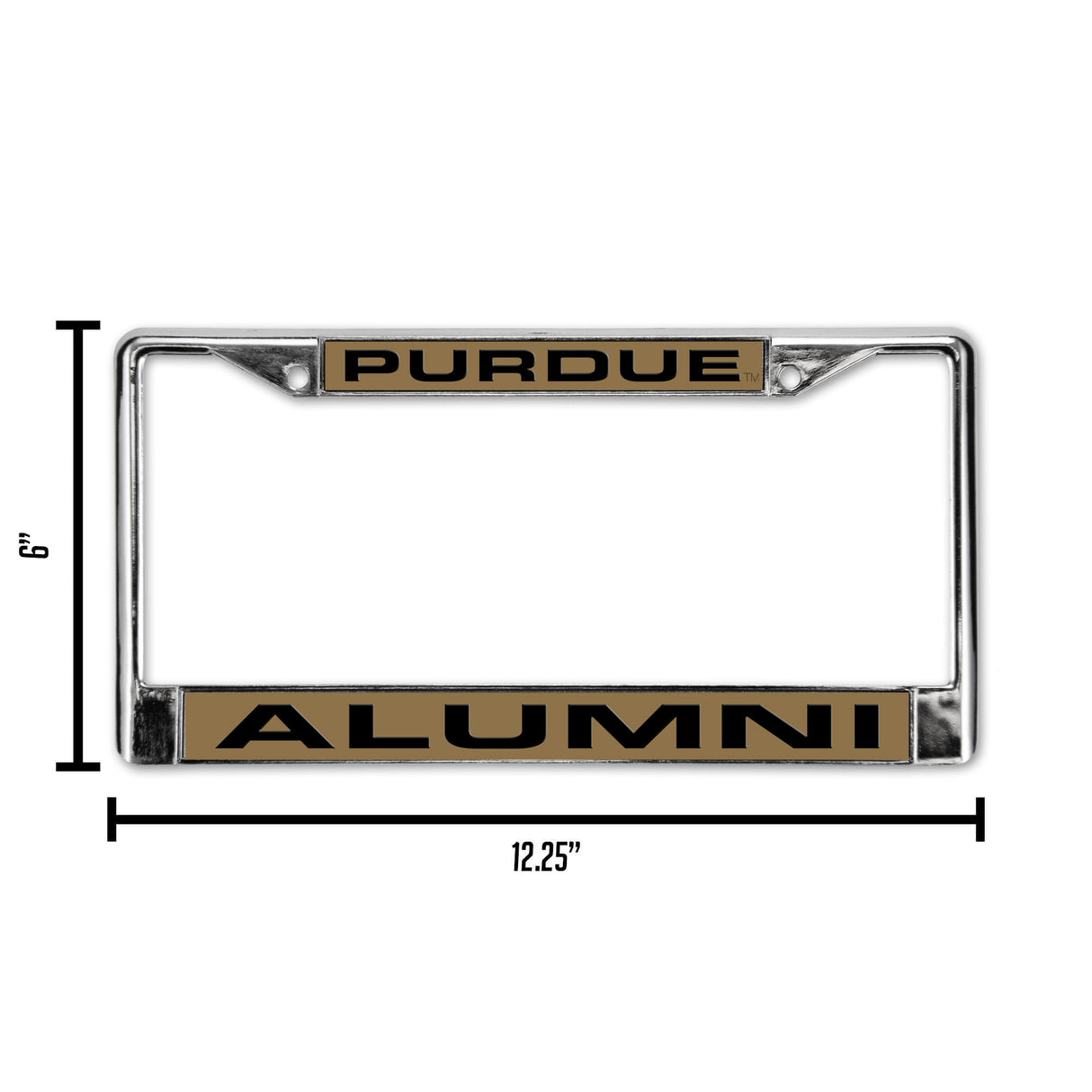 NCAA Purdue Boilermakers Laser Cut Chrome License Plate Frame Fan Gear NCAA Purdue Boilermakers