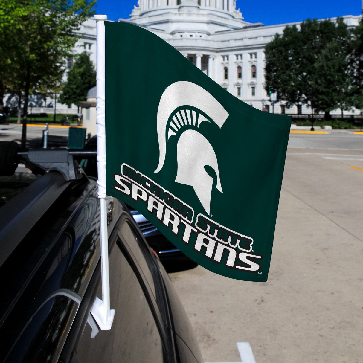 NCAA Michigan State Spartans Car Flag Fan Gear NCAA Michigan State Spartans