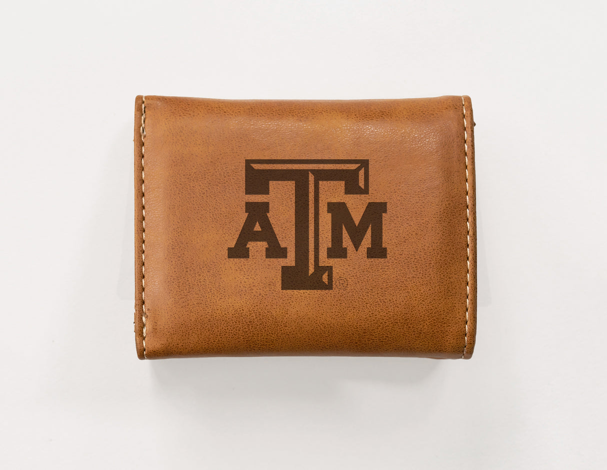 NCAA Texas A&M Aggies Laser Engraved Tri-Fold Wallet Fan Gear NCAA Texas A&M Aggies